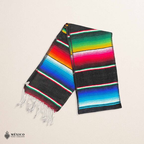 Traditional Mexican Sarape Dress Set, 3 Piece Outfit with Blouse, Skirt & Rebozo - Picture 5 of 9